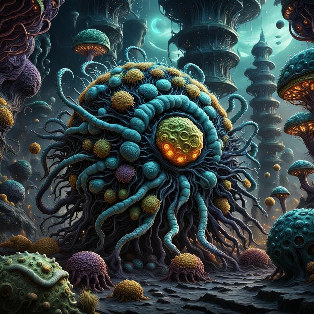 Extraterrestrial Hive Mind Parasite Virus: Detailed Matte Pa...