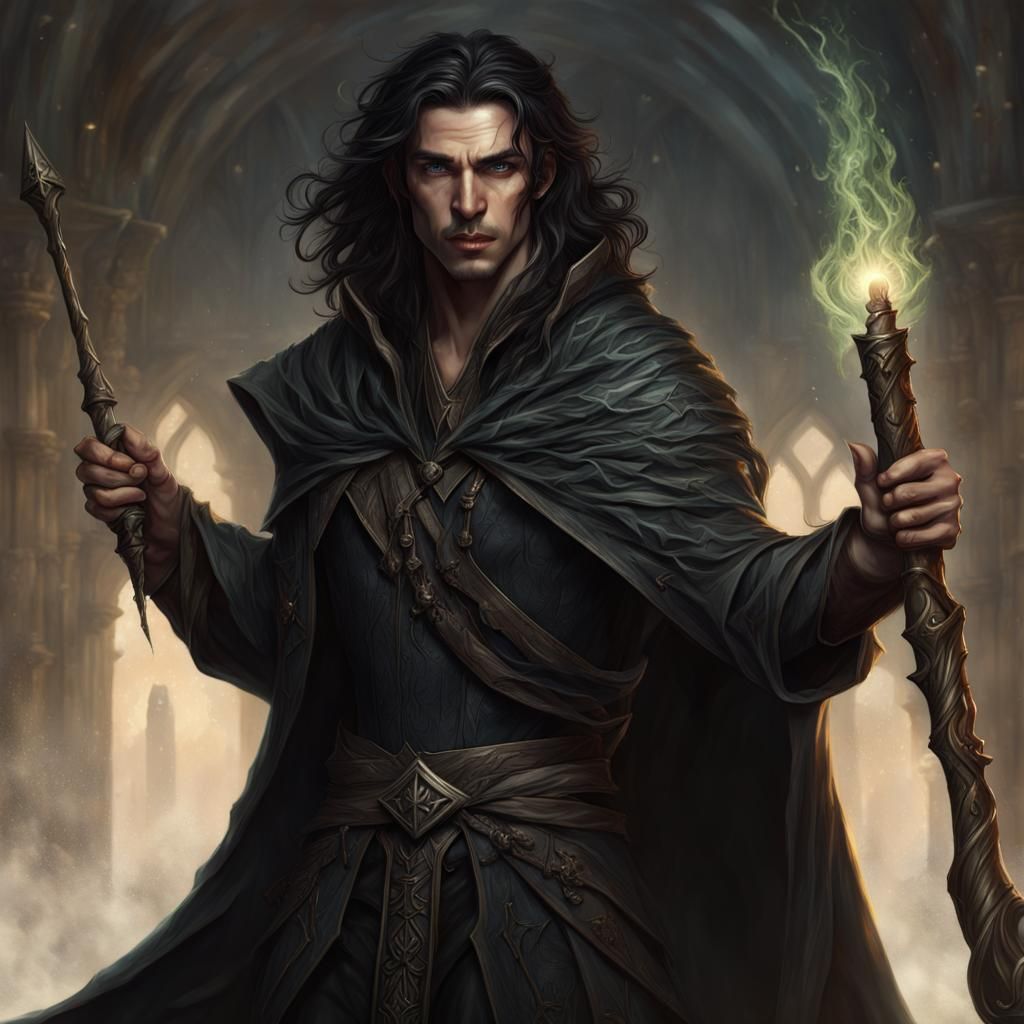 High Elf Sorcerer Concept Art in Dark Fantasy Style