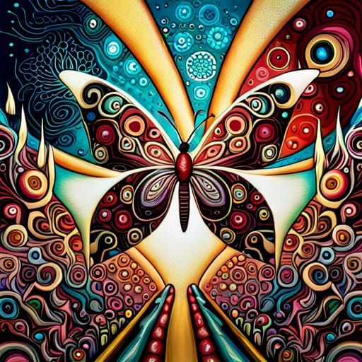 ACDC Butterfly in Mixed Media Digital Art