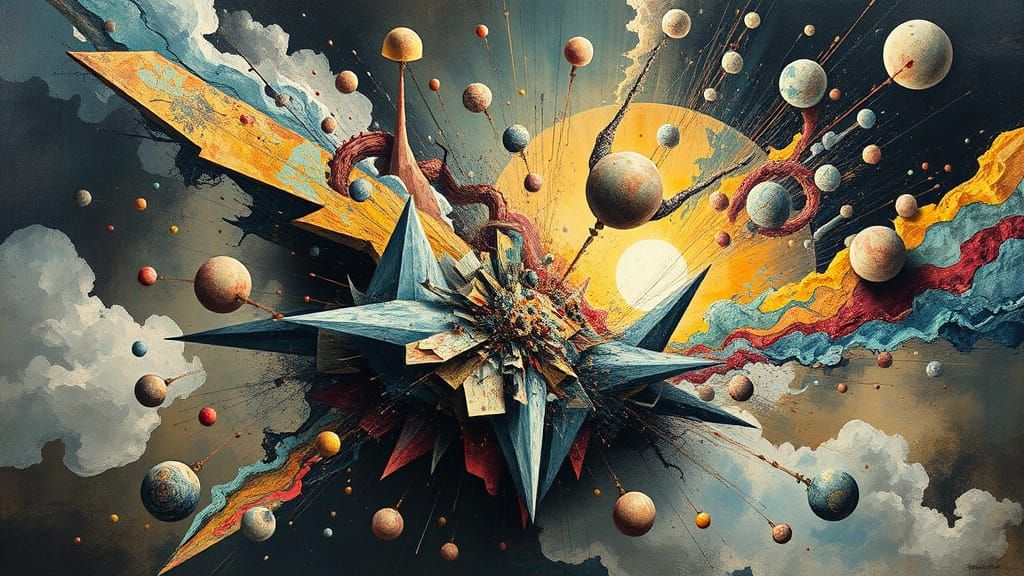 Surrealist Expressionist Vision of Chaos in Cubist Futurist ...