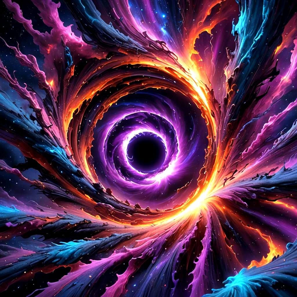 Detailed Matte Painting of a Black Hole