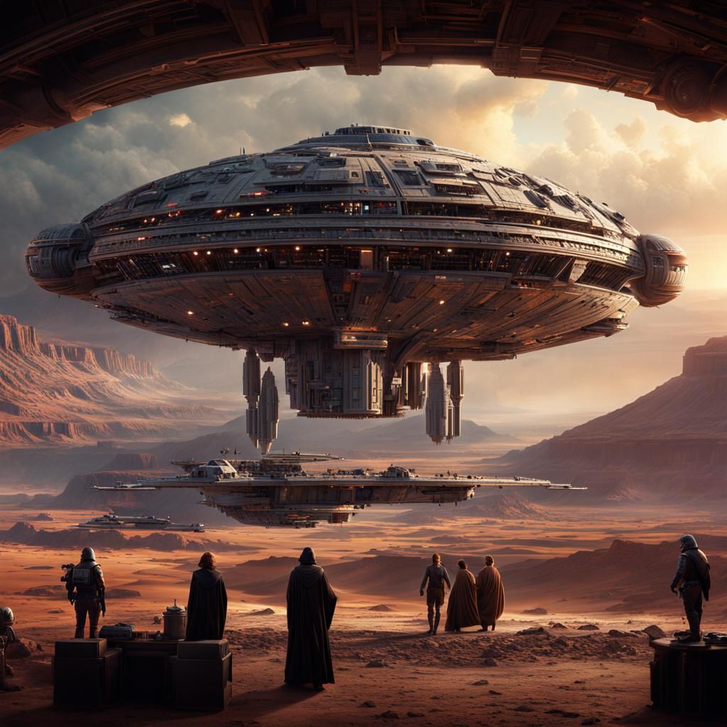 Millennium Falcon: Epic Star Wars Digital Matte Painting