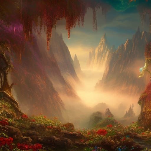 Fantastical Vision of Heaven: Detailed Matte Painting