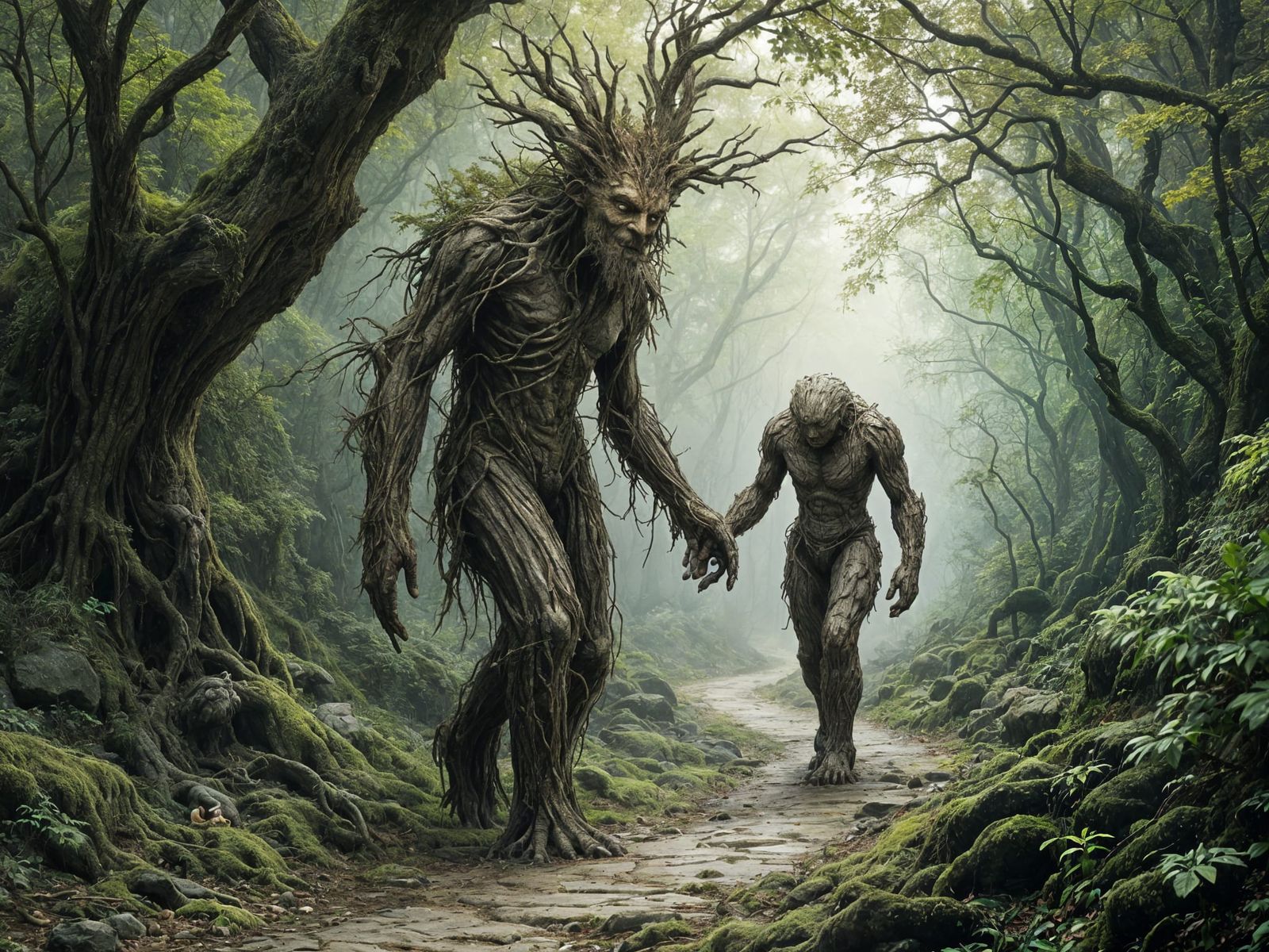 Walking Tree Fae in a Sparse Forest