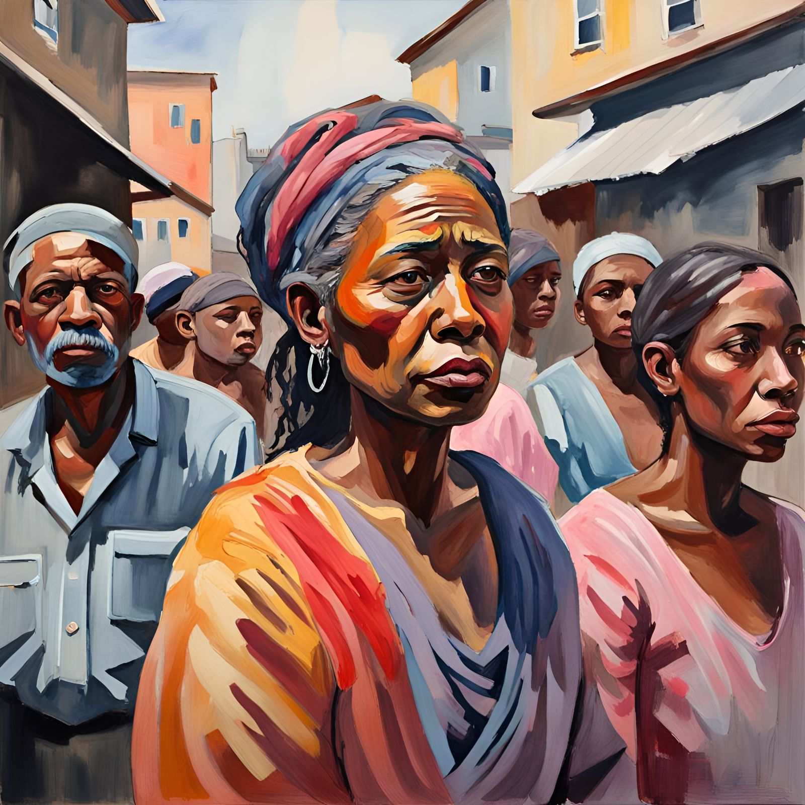 Powerful Gouache Painting: Social Injustice and Resilience