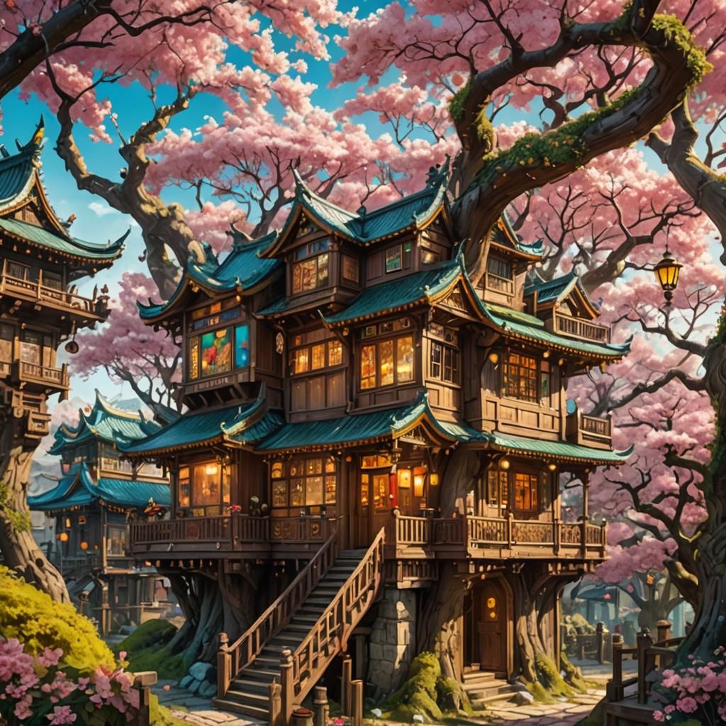 Steampunk Tiffany Lamp Shop Interior in Photorealistic Style