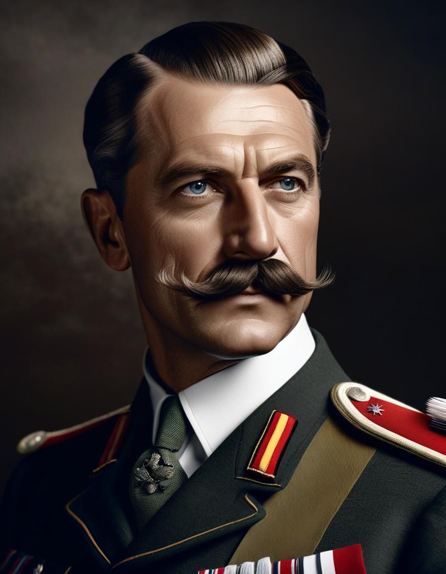 Hyperrealistic Portrait of WWII Austrian Leader