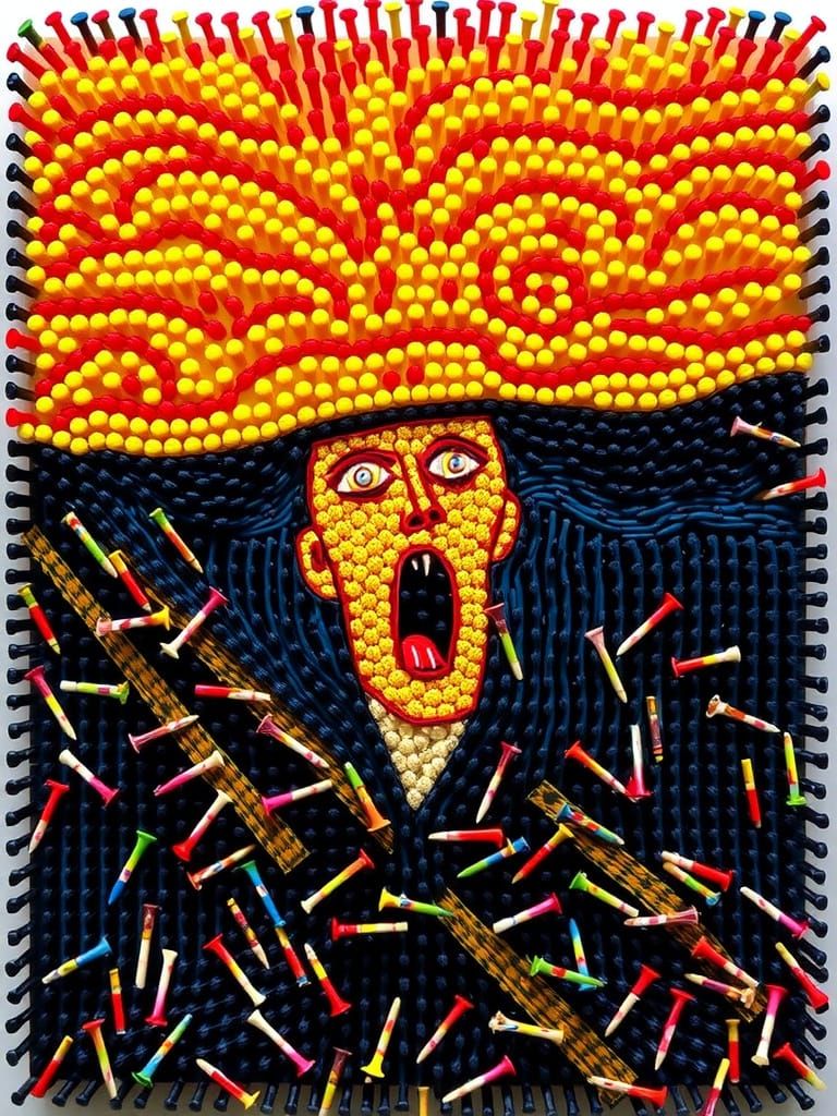 Tack Portrait of The Scream in Pop Art Style