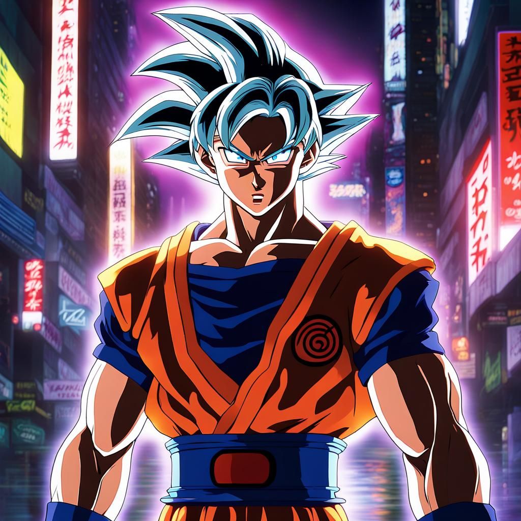 Goku in Ghibli Style: 90s Anime Key Visual