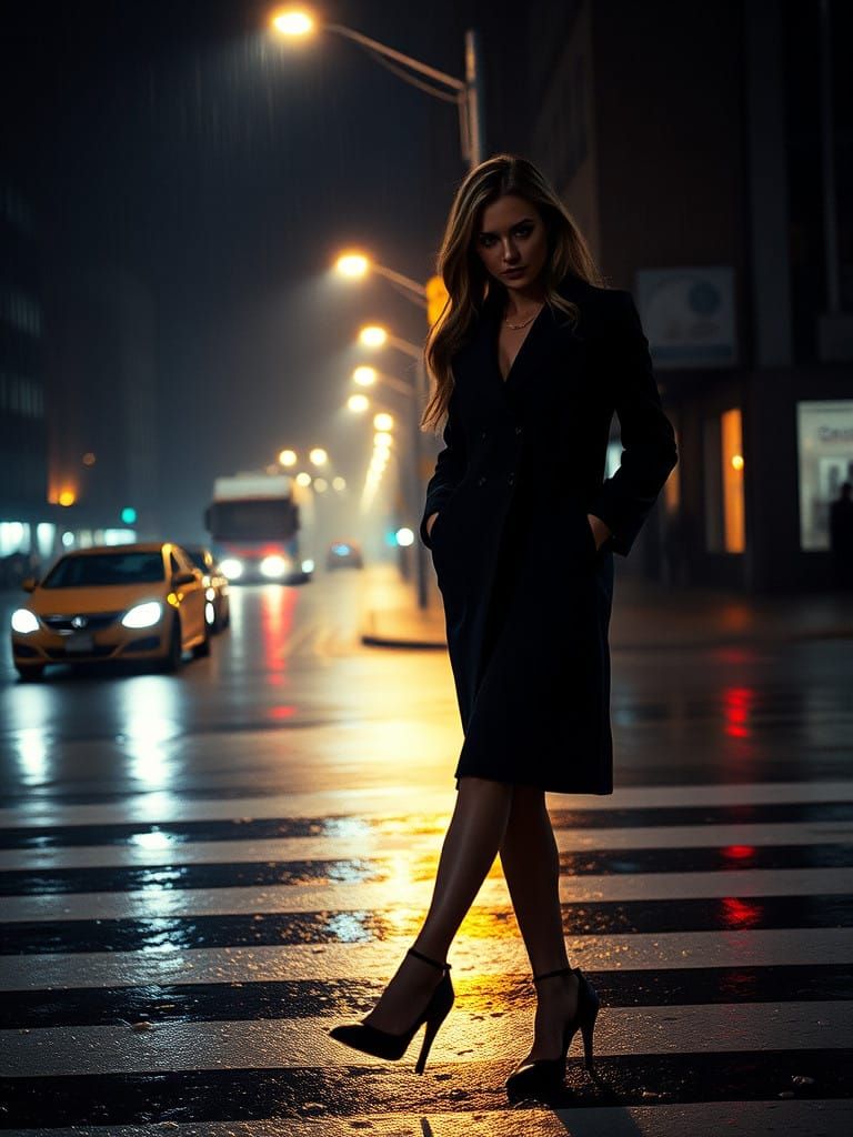 Mysterious Nocturne Cityscape in Casey Baugh Style