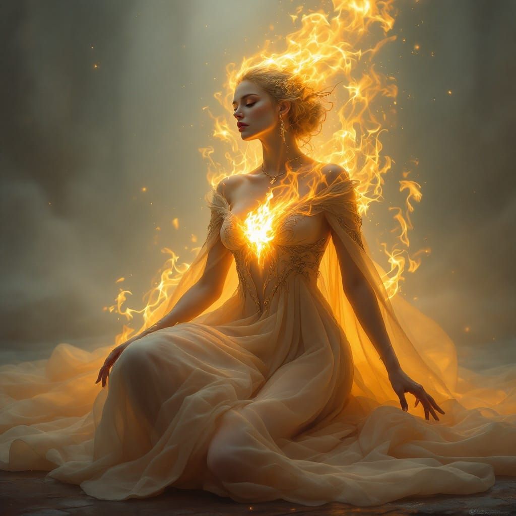 Regal Heiress Transforms into Golden Sacred Flame