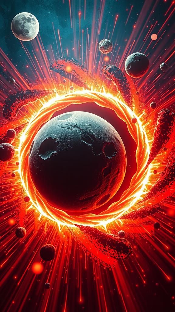 Antimatter Asteroid Enters Black Hole in Psychedelic 3D