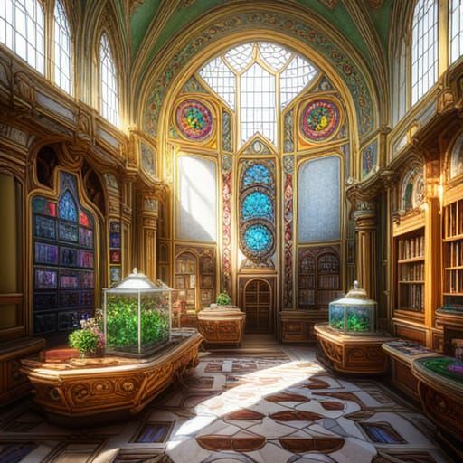 Magical Crystal Shop Interior in Fairycore Style