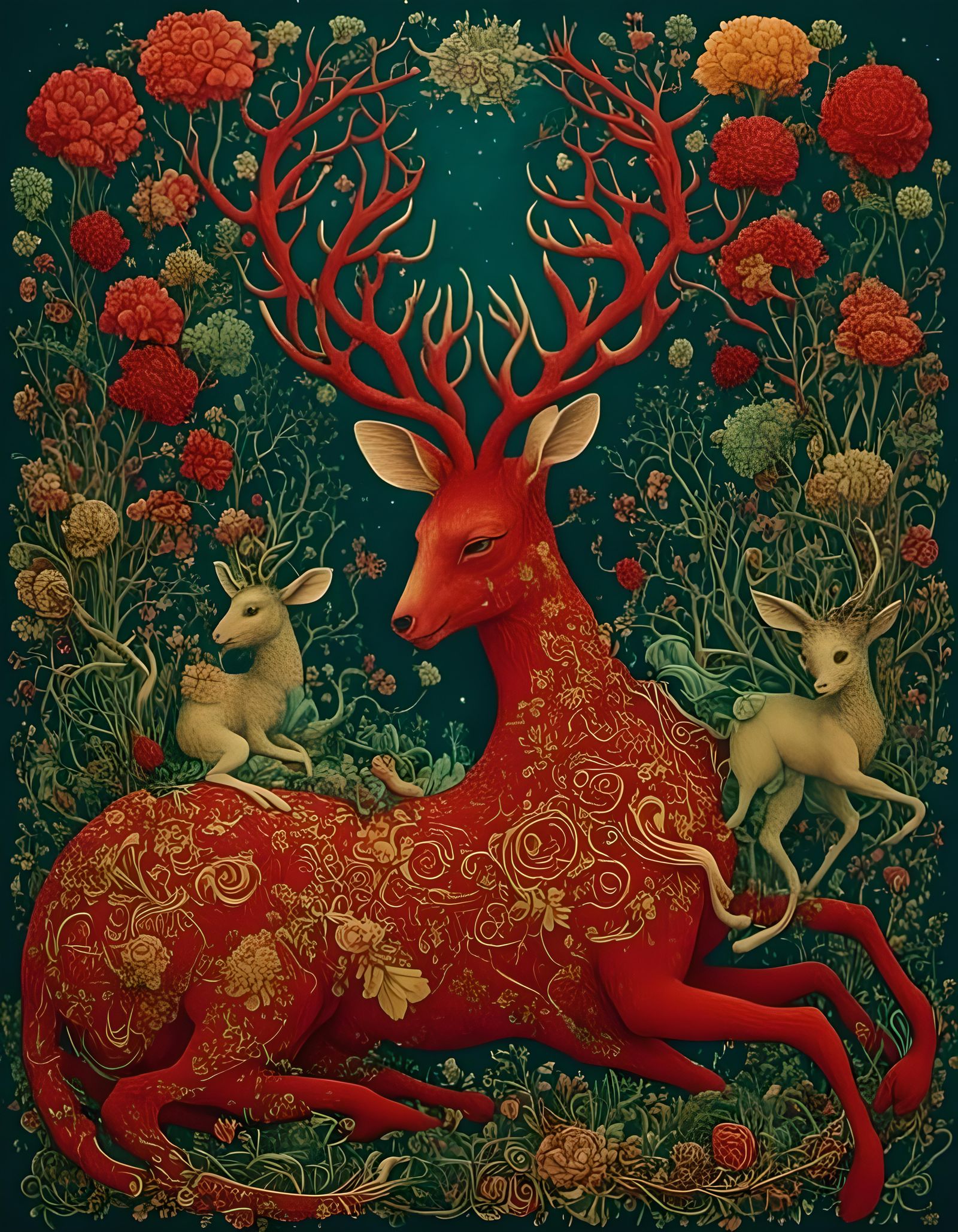 Cernunnos and Beltane Embrace: A Spring Goddess Portrait