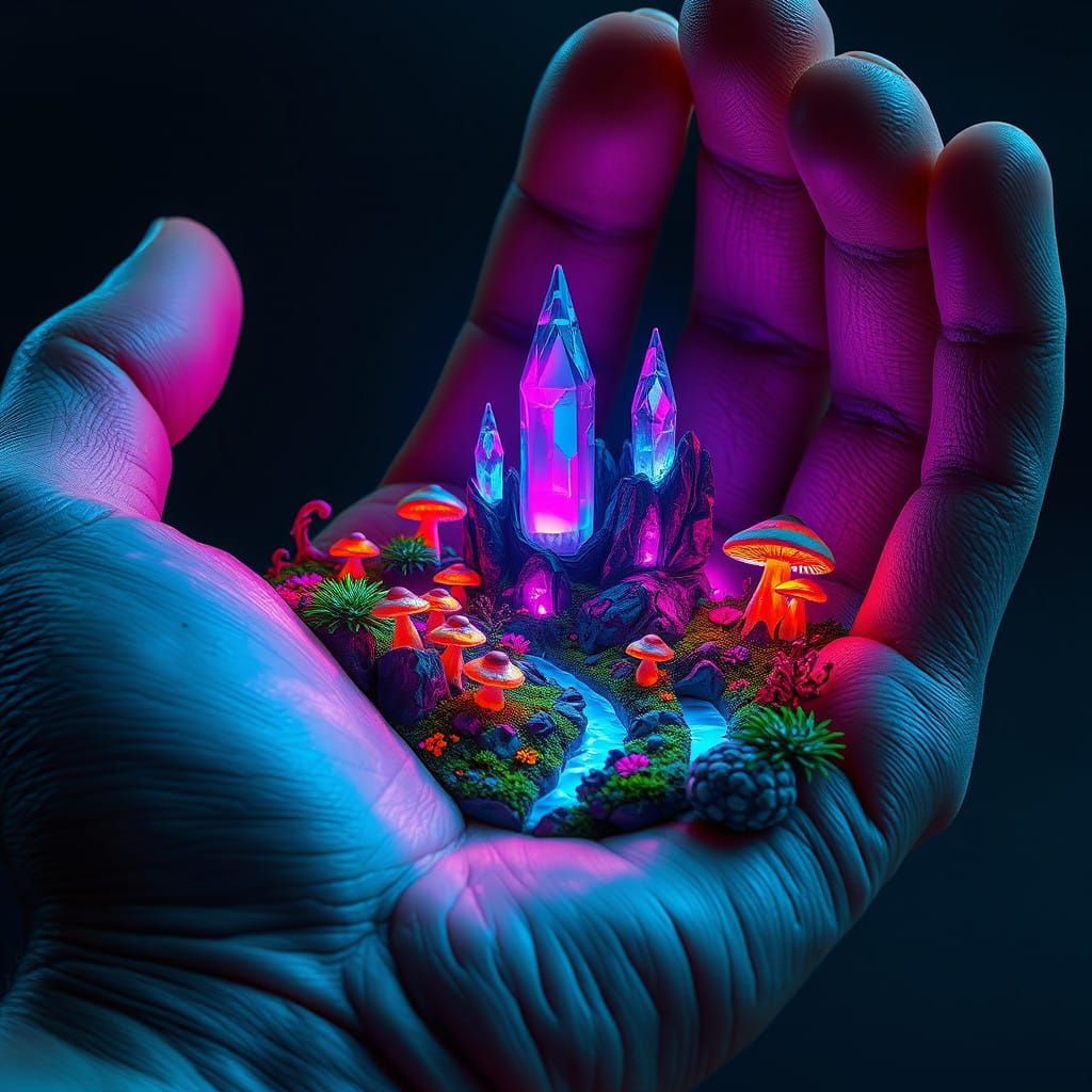 Miniature Landscape in a Colossal Hand