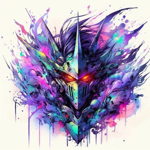 Dynamic Paint Splatter Mecha Robot