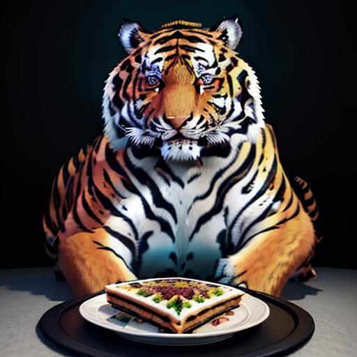 Tiger Dancing as Michael Jackson in Arcade: 3D Digital Art