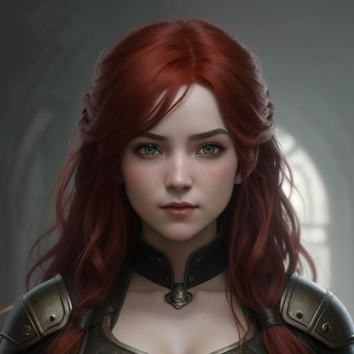 Halfling Rogue Portrait in Art Nouveau Style