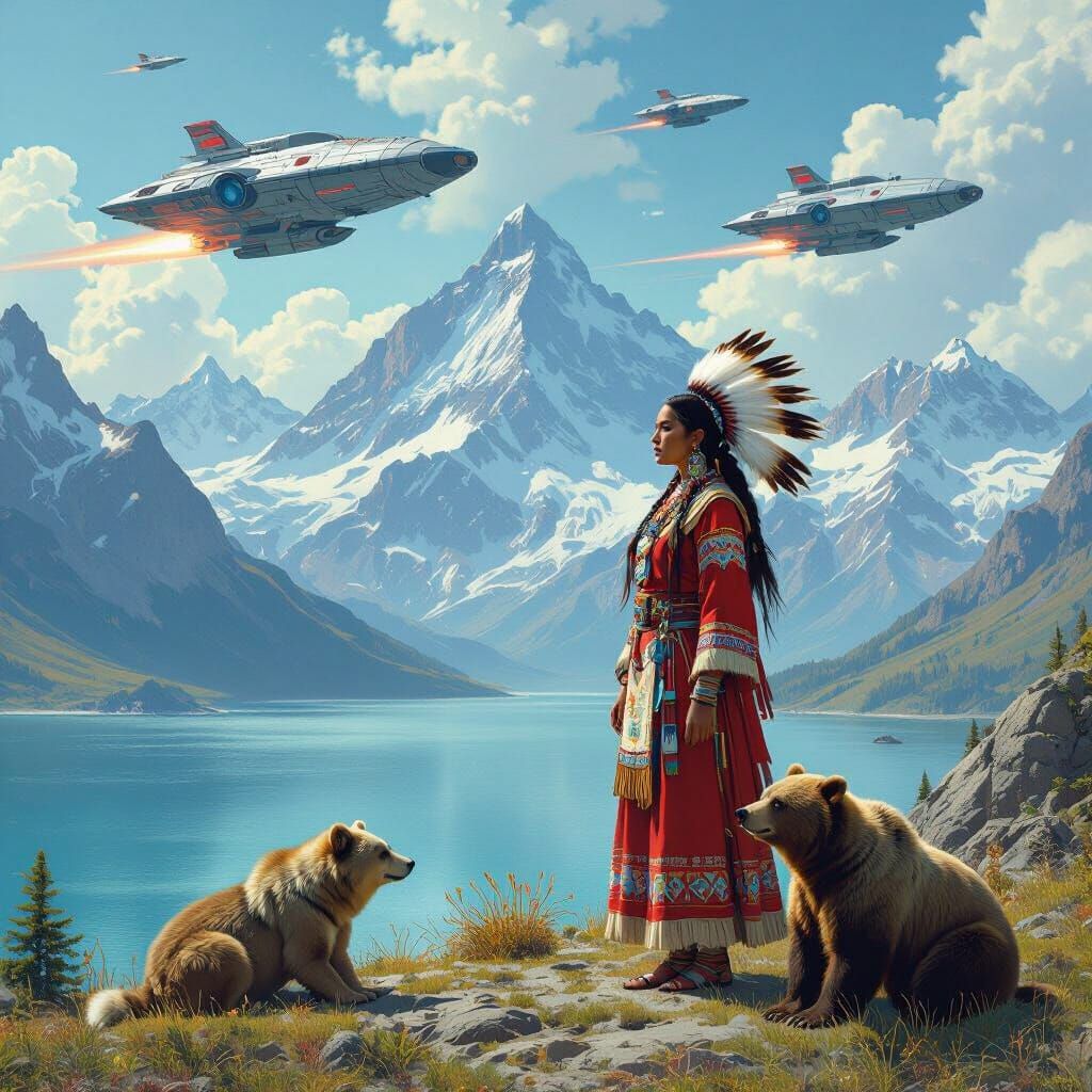 Red Indian Woman's Eye: Space Warships and Surrender