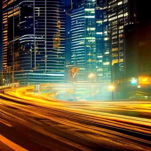 Moonlit Seattle Cityscape in Vibrant Nightlife