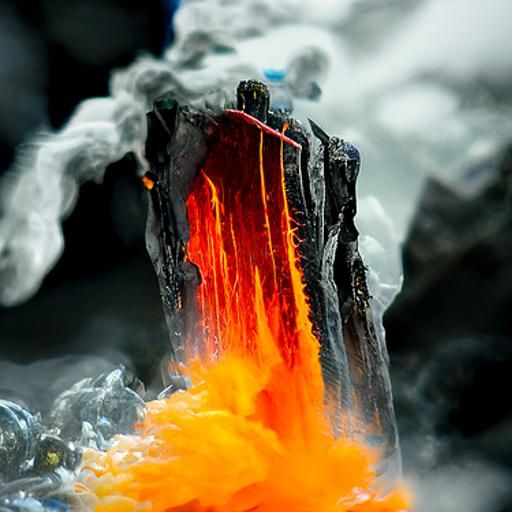 Lava Waterfall Matte Painting in 8K Resolution