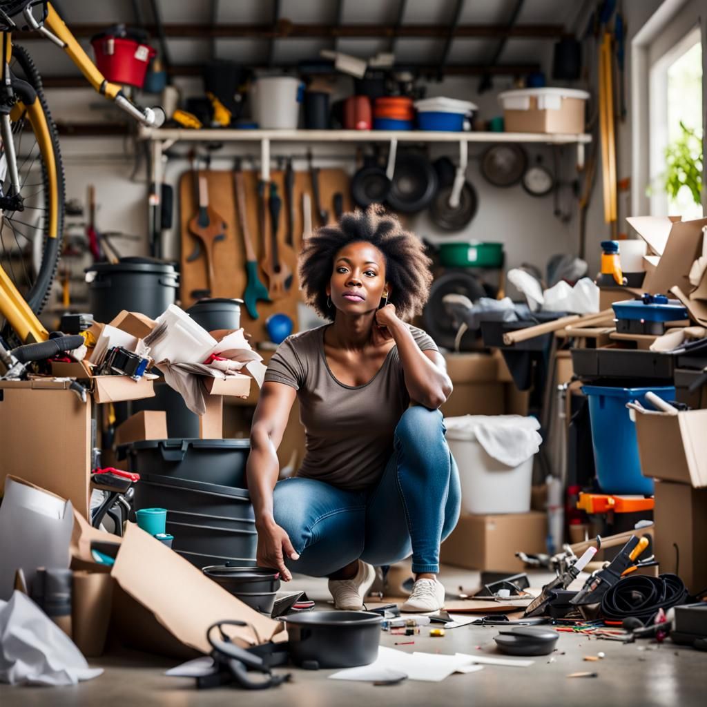 Black Women Decluttering Garage: Professional Photography
