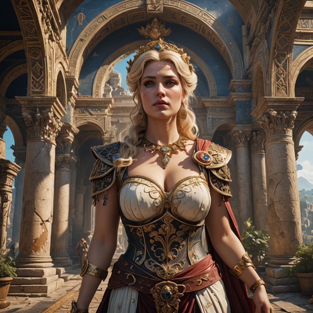 Beautiful Blonde Roman Noblewoman