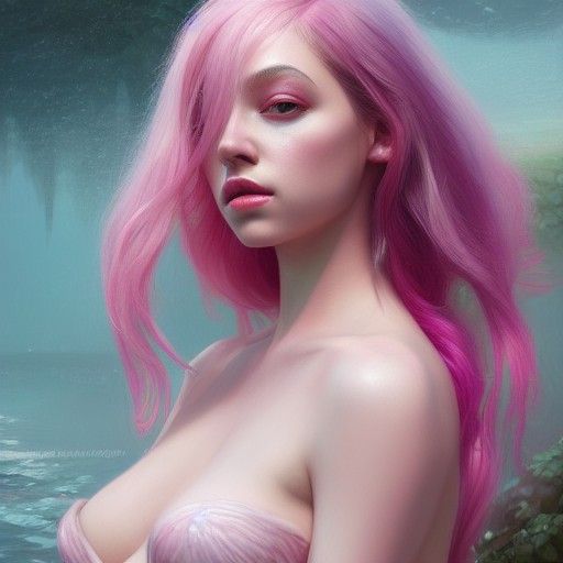 Ethereal Mermaid Art: Digital Painting on Artstation