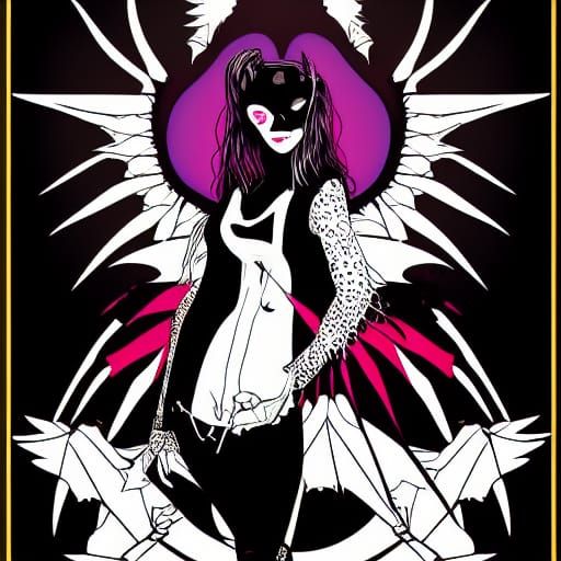 Gothic Dragon in Pop Art Style