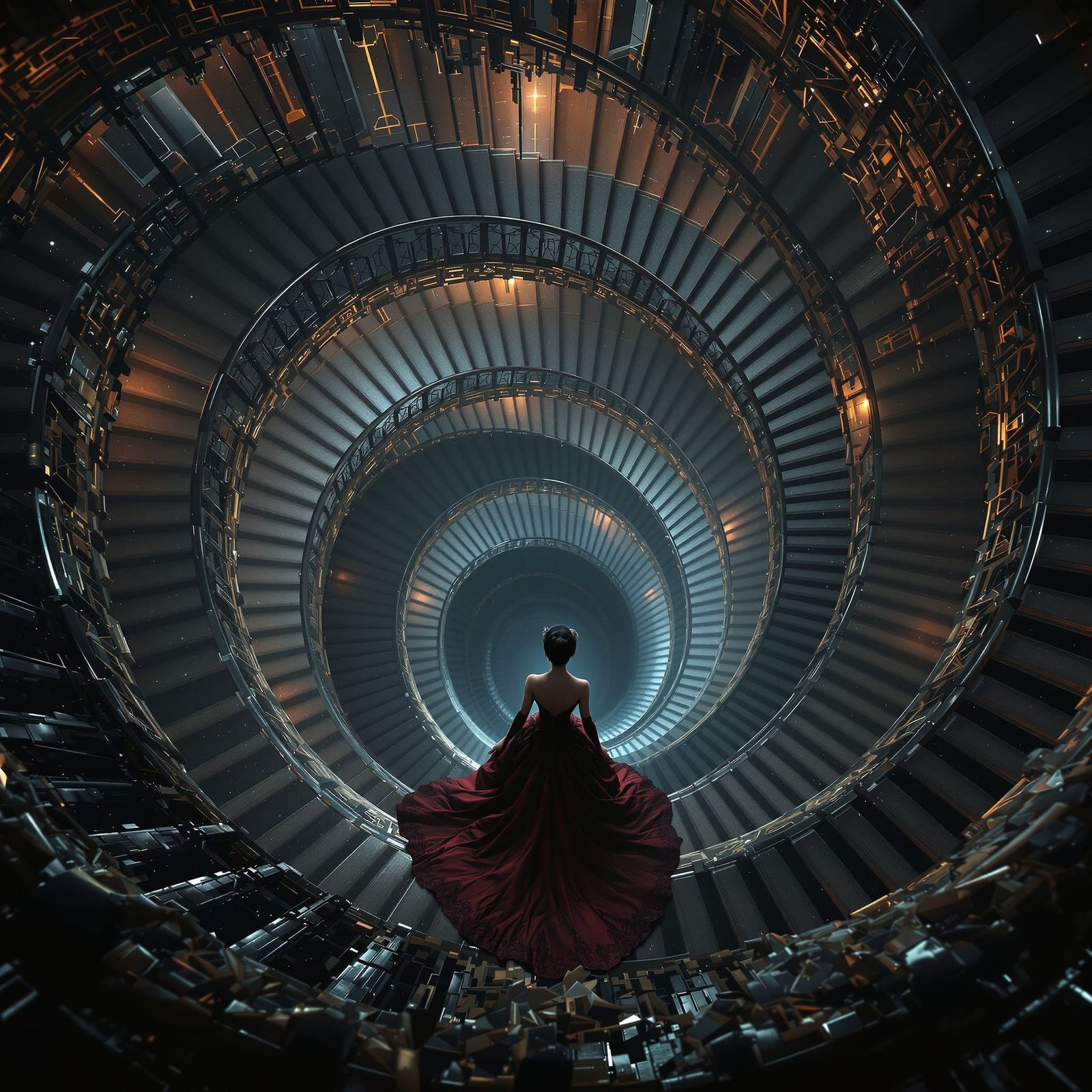 Regency Vampire on an Infinite Staircase, Vertigo Art