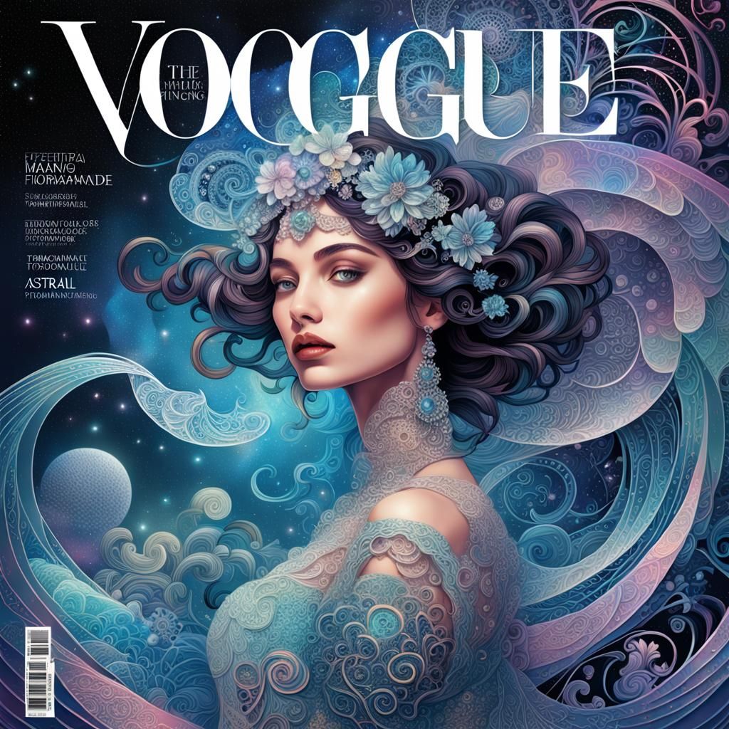Vogue Cover in Fractal Cosmic Style