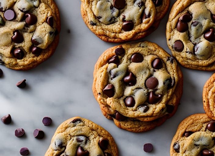 Realistic Chocolate Chip Cookies: Freshly Baked