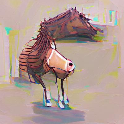 Majestic Horse in a Grassy Field