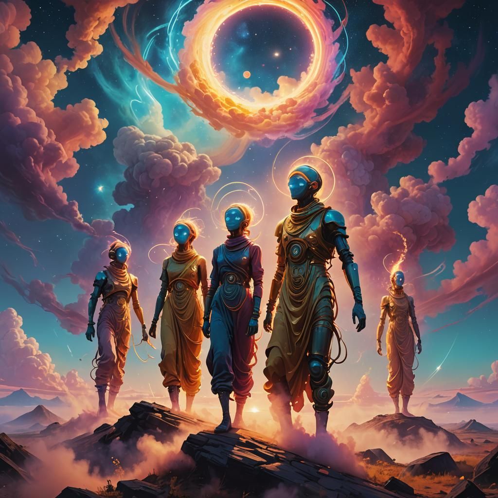 Celestial Dance: New Deities in Cosmic Surrealism