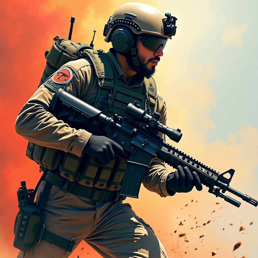 Hyperrealistic Special Forces Soldier Concept Art
