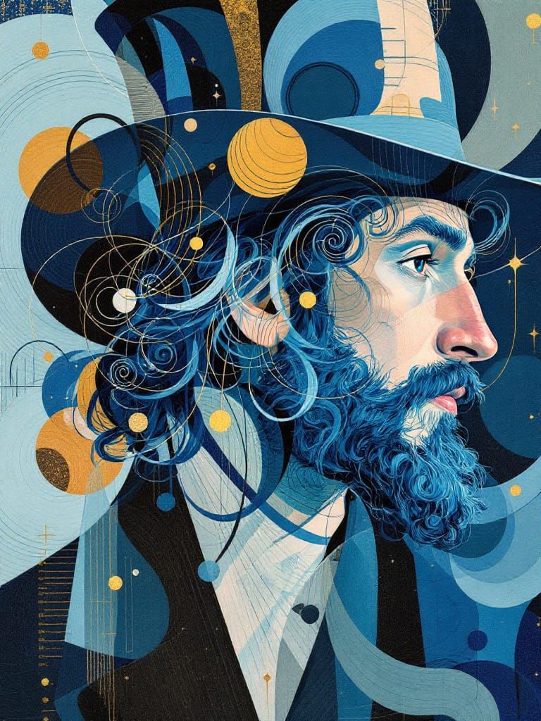 Wizard of Oz Portrait in Art Deco Style