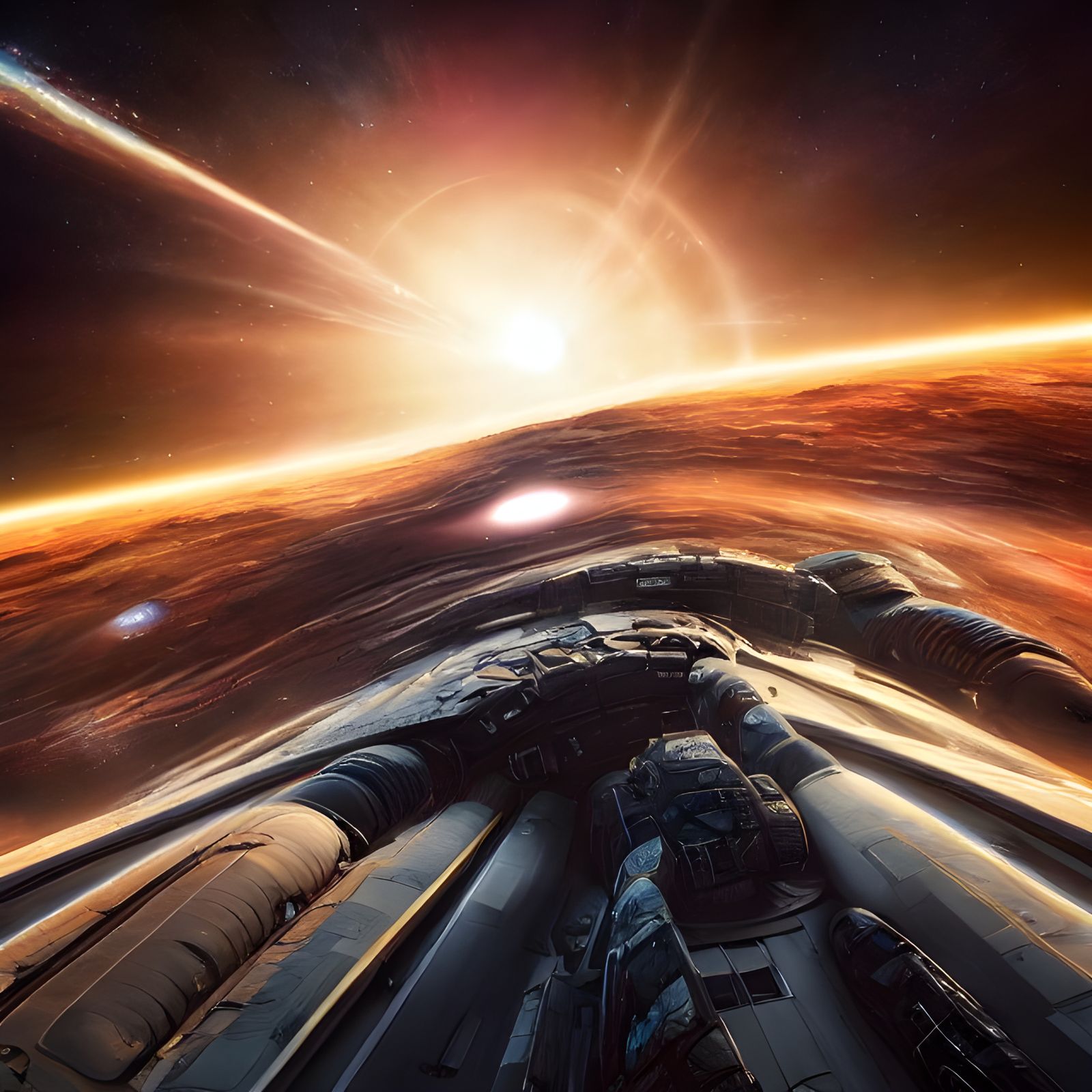 Interstellar Transition in Detailed Digital Art