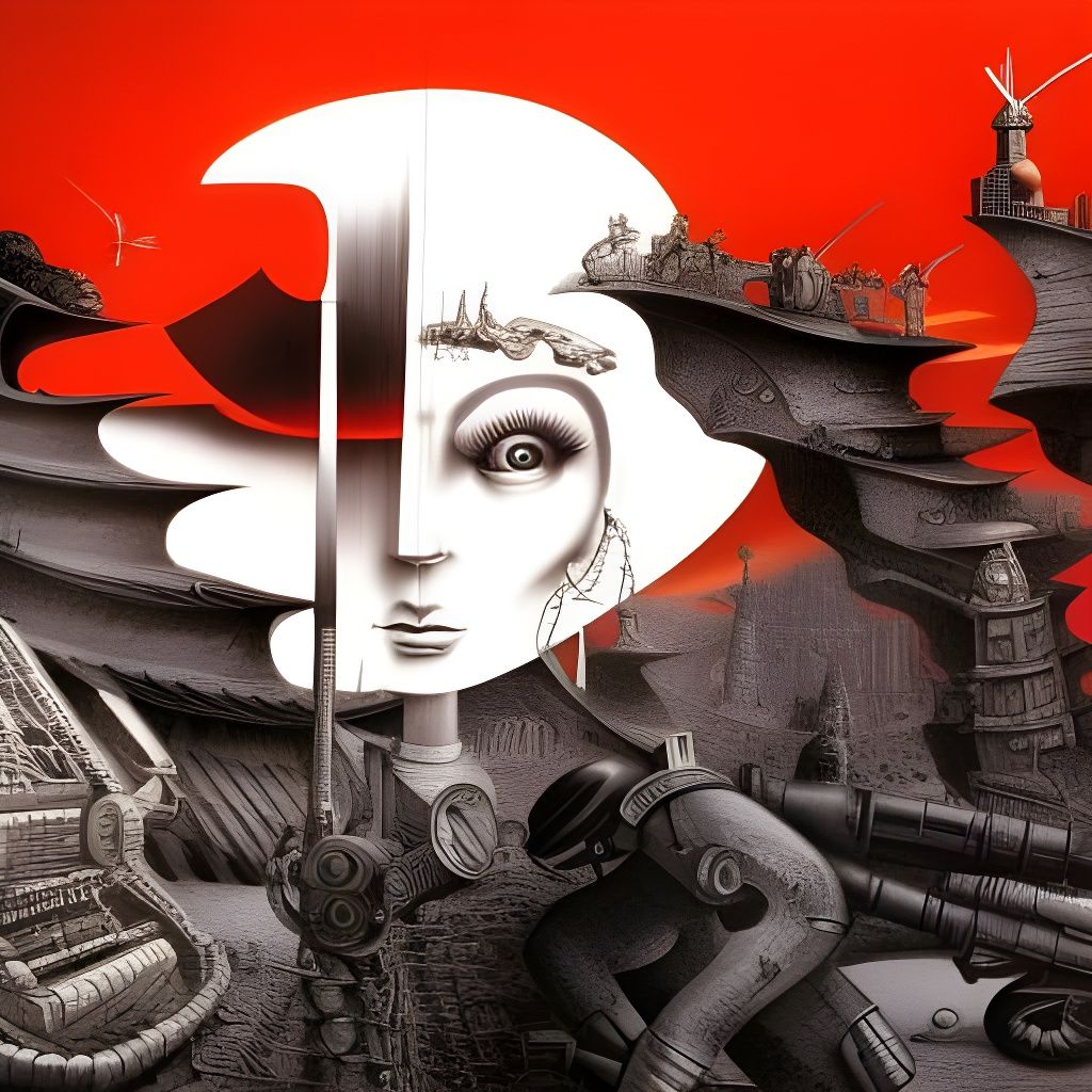 Dystopian Martial Law in Surreal Style