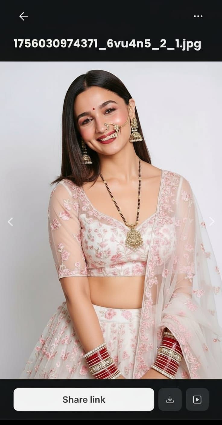 Woman With Vermilion Hair Part and Large Nose Ring