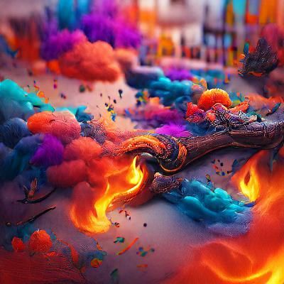 Colorful Fire in Detailed Fantasy Concept Art