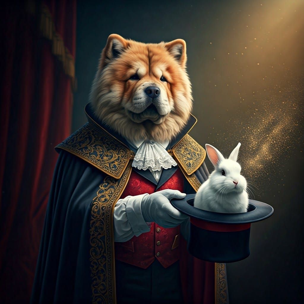 Mystical Chow Chow Magician on Stage