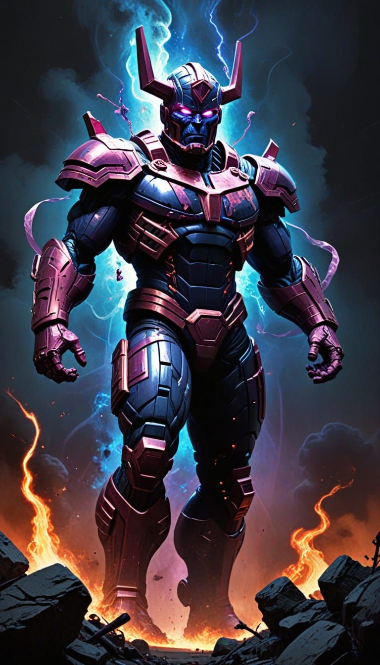 Galactus in Cosmic Marvel Comic Book Art