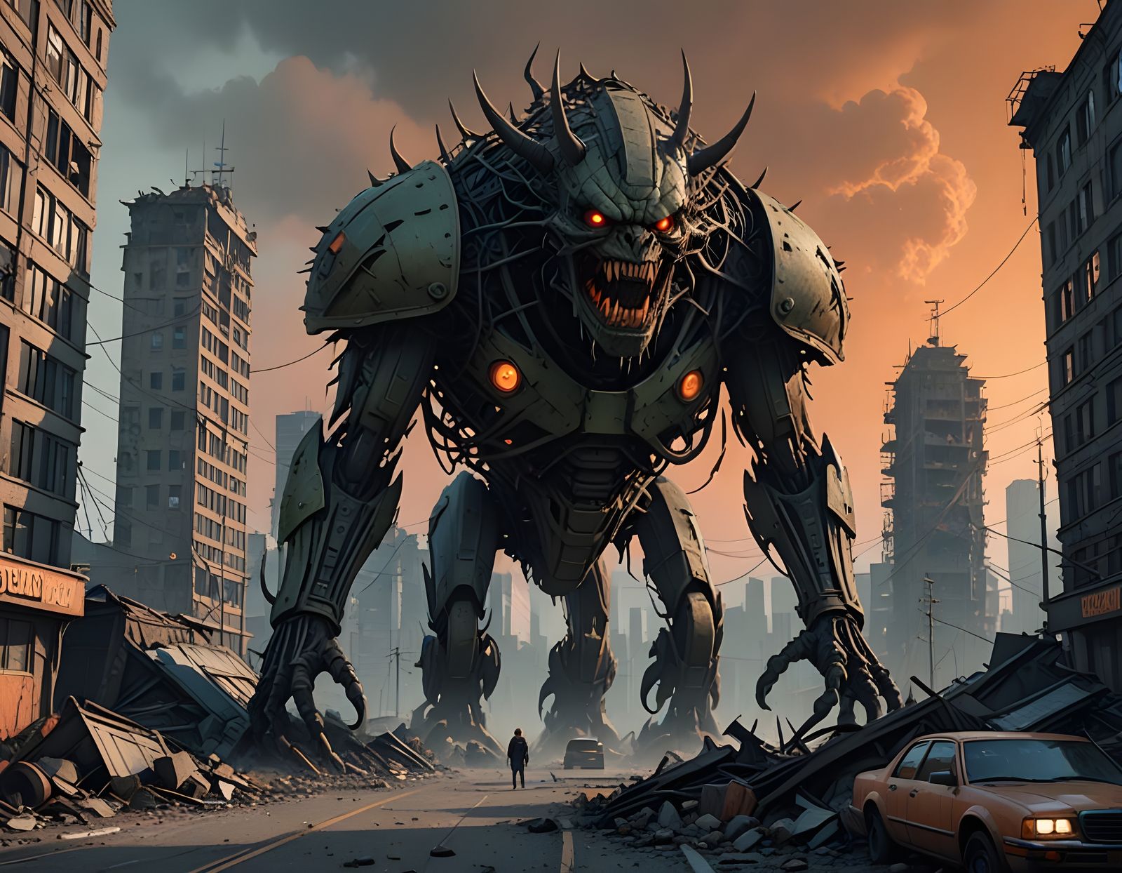 Cyberpunk Apocalypse: Undead in Ruins