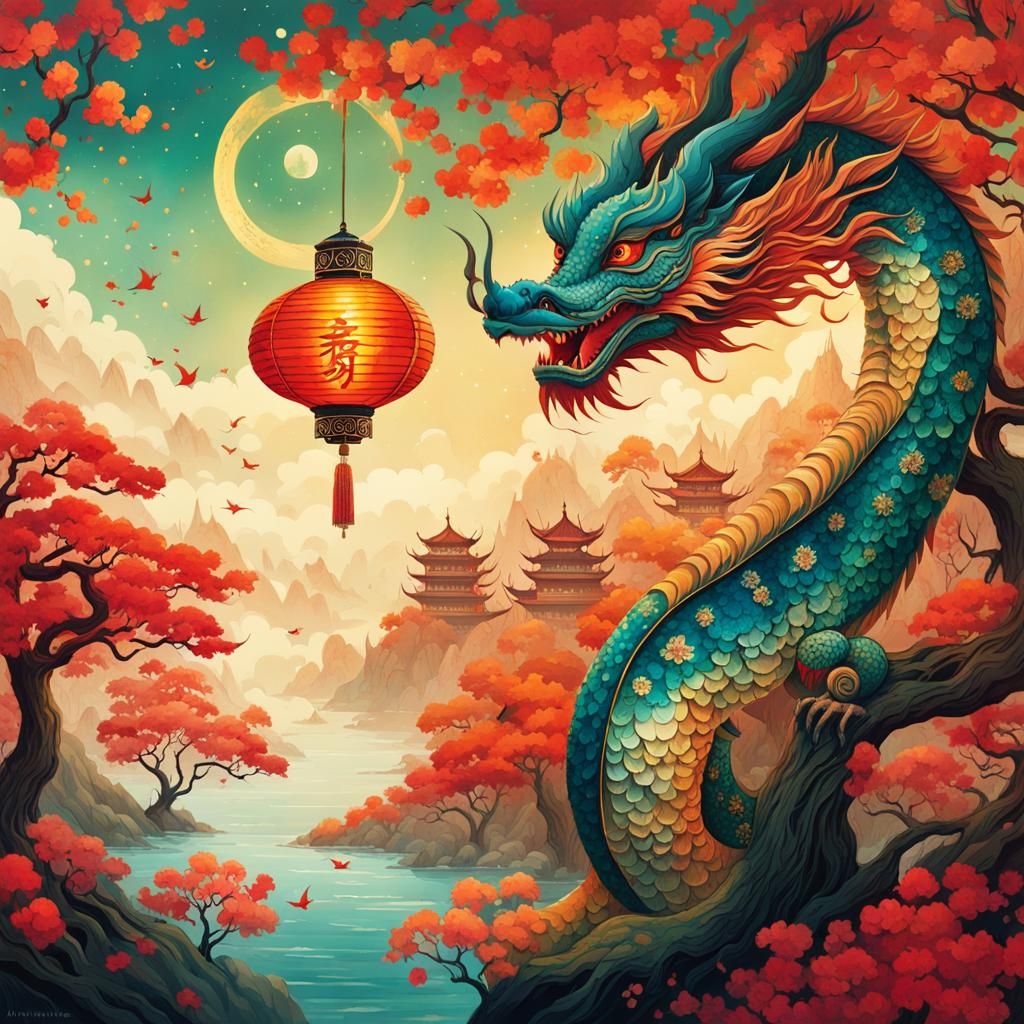 Chinese new year of the Wood Dragon.