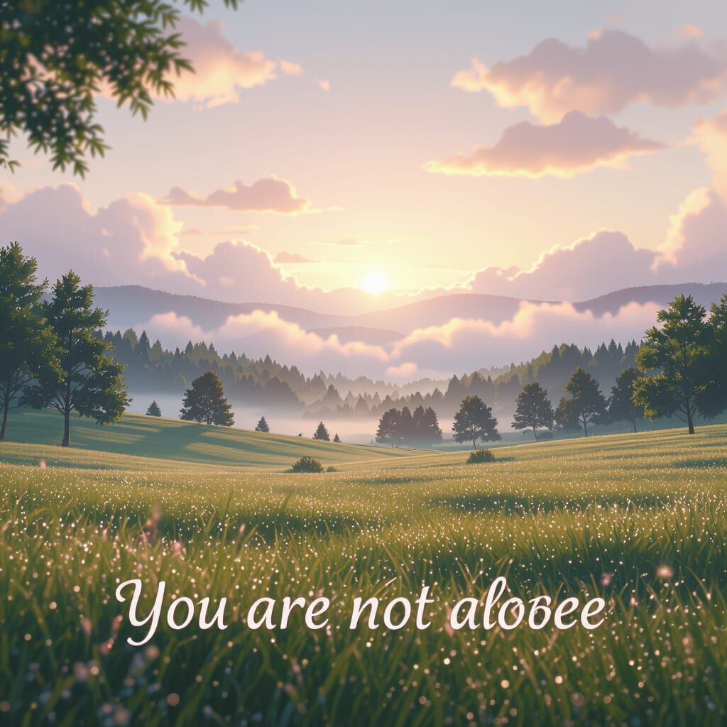 Serene Sunrise Landscape in Dreamy Aesthetic