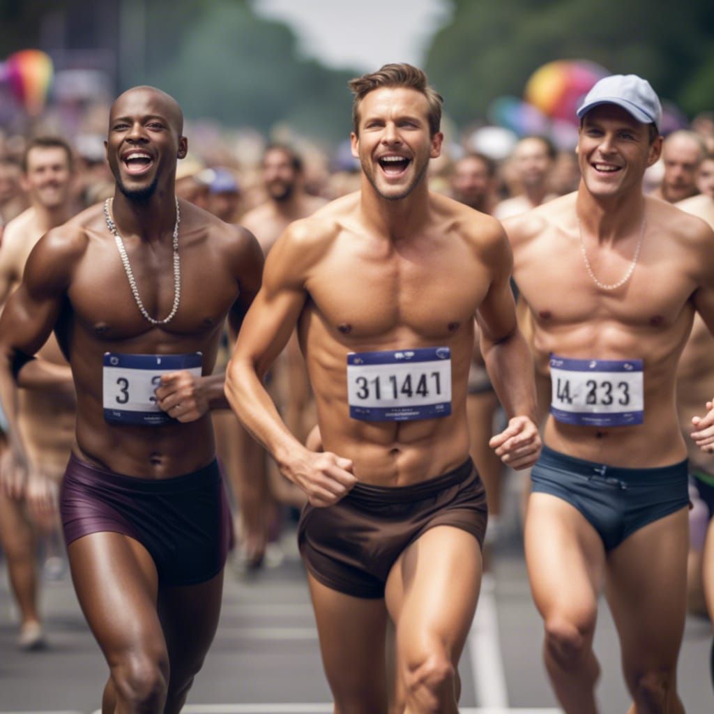 Attractive Men's Race: Victory at the Finish Line