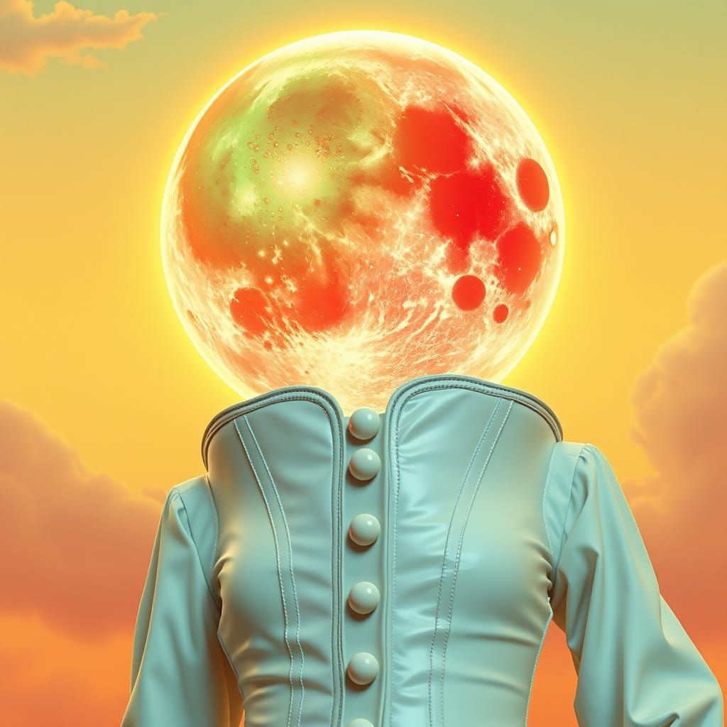 Ethereal Moonlit Goddess in Futuristic Whimsy