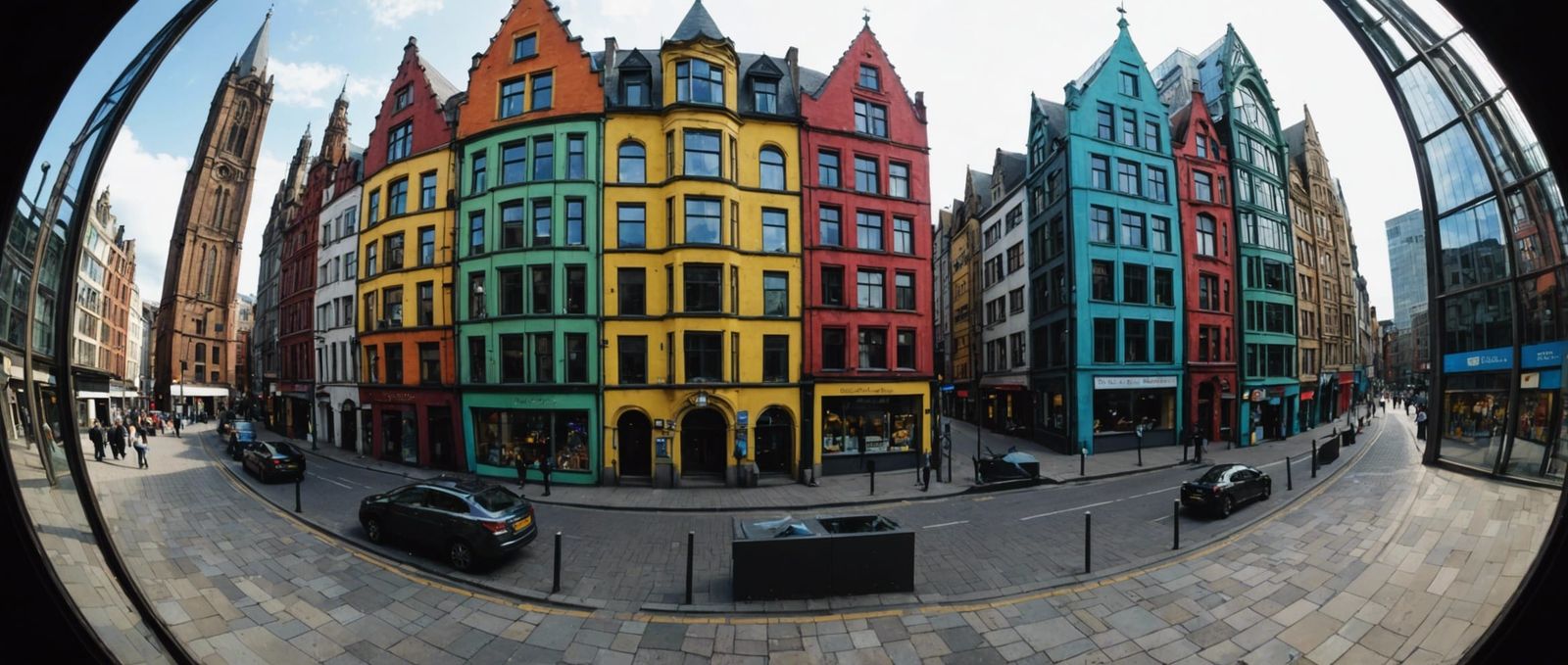 Glass City: A Fisheye View of Stained Glass Architecture