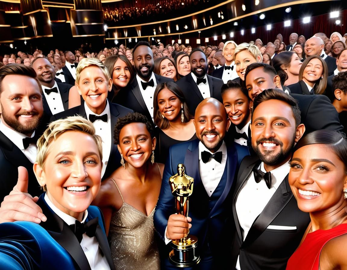 "Ellen DeGeneres Selfie Actors" at The Academy Awards