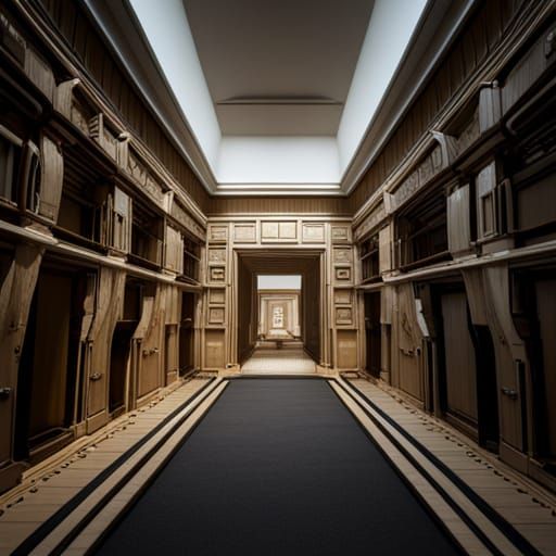 Maximalist Brain Maze in 3D Cinematic Style